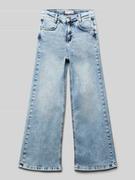 Spodnie i spodenki dla dziewczynek - Jeansy z szeroką nogawką - miniaturka - grafika 1