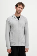 Bluzy męskie - BOSS bluza lounge kolor szary z kapturem gładka - miniaturka - grafika 1