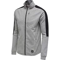 Kurtki męskie - Hummel Męska kurtka Hmltropper Zip Jacket szary szary melanż XL 208409 - miniaturka - grafika 1