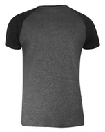 Koszulki męskie - T-shirt Popielato-Czarny Bawełniany, Krótki Rękaw Raglanowy, Dwukolorowy, Męski -BRAVE SOUL - Brave Soul - miniaturka - grafika 1