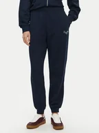 Spodnie sportowe damskie - Tommy Hilfiger Spodnie dresowe WW0WW45576 Granatowy Regular Fit - miniaturka - grafika 1