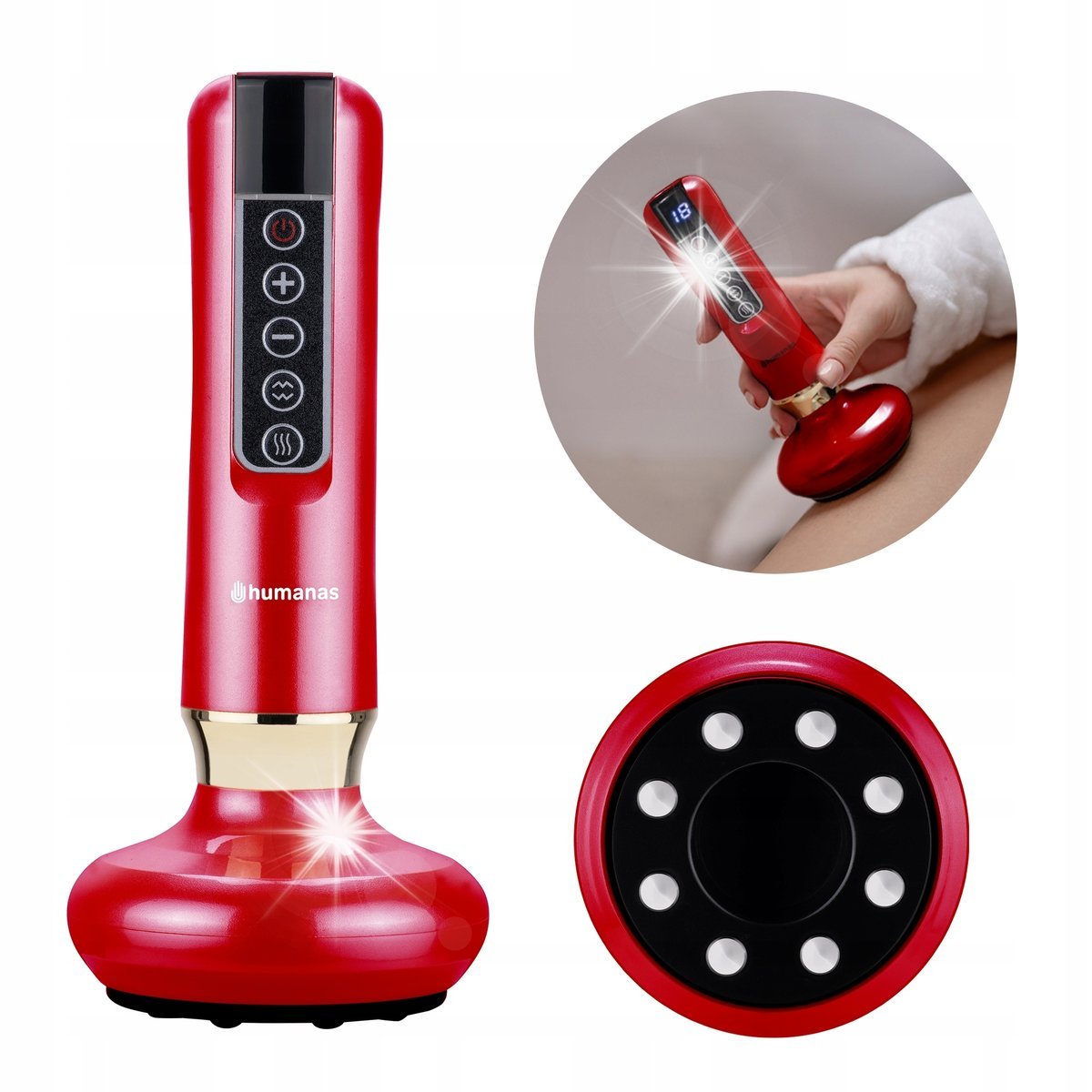 Elektryczna Bańka Chińska Masażer Antycellulitowy Rozgrzewający 3w1 SPA