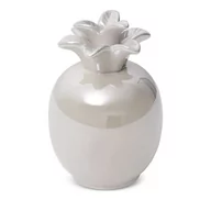 Figurki dekoracyjne - Figurka Dekoracyjna Ceramiczna Ananas Simona 11X11X16 Perłowa - miniaturka - grafika 1