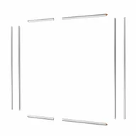 Akcesoria do armatury i ceramiki - Profile kabiny prysznicowej prostokątnej chrom Easy 100 X 80 X 190 Sensea - miniaturka - grafika 1