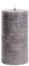 Uyuni - Świeca Słupkowa LED 7,8x15,2 cm Rustic Grey Uyuni Lighting - Świece - miniaturka - grafika 1