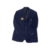 Marynarki męskie - Granatowa elegancka marynarka męska Piere Cardin M - miniaturka - grafika 1