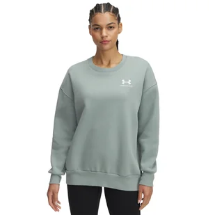 Damska Bluza UNDER ARMOUR UA ICON FLEECE OS CREW 1379475-350 – Oliwkowy - Bluzy damskie - miniaturka - grafika 1
