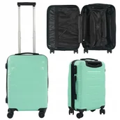 Walizki - KABINOWA WALIZKA PODRÓŻNA na KÓŁKACH BAGAŻ PODRĘCZNY 34 L ABS Twarda Lekka - miniaturka - grafika 1