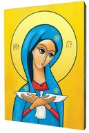 Ikony i obrazy sakralne - Obraz na desce lipowej, Pneumatofora, Matka Boża niosąca Ducha Św. - miniaturka - grafika 1
