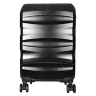 Walizki - Juventus Walizka Wózek cabin Rozmiar PC/ABS, Oficjalny produkt 133230, Czarny, 34x22x55 cm, Sztywna walizka do wózka z zamknięciem TSA, teleskopową rączką i 4 kołami obrotowymi - miniaturka - grafika 1