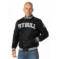 Kurtki i kamizelki sportowe męskie - Pit Bull Kurtka Przejściowa Męska Varsity Tyrani 2 Black - miniaturka - grafika 1