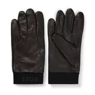 Rękawiczki - BOSS Męskie rękawiczki Hyden_1, ciemnobrązowe 205, 8, Dark Brown205, 8 - miniaturka - grafika 1