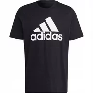Koszulki męskie - Koszulka męska adidas Essentials Single Jersey Big Logo czarno-biała IC9347 - miniaturka - grafika 1