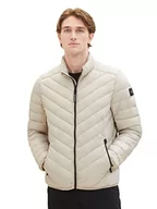 Kurtki męskie - Lekka pikowana kurtka męska TOM TAILOR ze stójką, 26199-lucerna beżowa, S - miniaturka - grafika 1