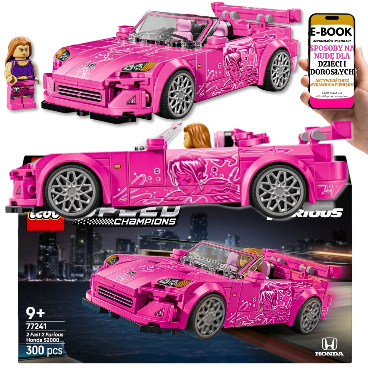 LEGO Speed Champions Honda S2000 Zestaw Lego Dla Dzieci 9+ Na Święta Urodziny + EBOOK-3