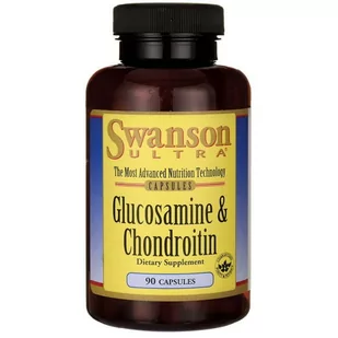 SWANSON Health Glukozamina Z Chondroityną 500mg/400mg Glucosamine Chondroitin 90 Kapsułek - Stawy, mięśnie, kości - miniaturka - grafika 1