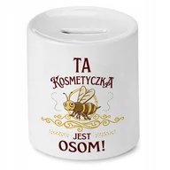 Skarbonki - Skarbonka Dla Kosmetyczki na Imieniny Prezent z Nadrukiem ze Zdjęciem - miniaturka - grafika 1