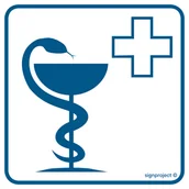 Systemy ekspozycyjne i znaki informacyjne - RE004 APTEKA, FN - FOLIA SAMOPRZYLEPNA; (300X300MM) - miniaturka - grafika 1