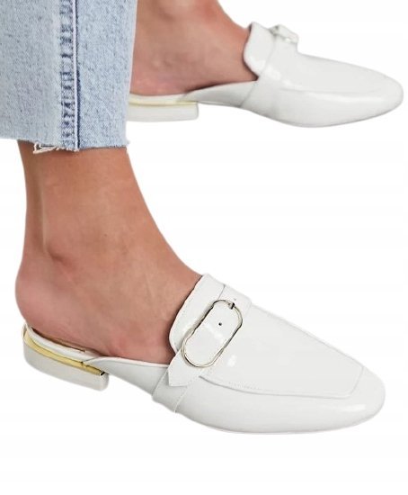 Reiss Klapki Eleganckie Skórzane Damskie 39 3l2g3*