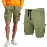 Odzież taktyczna i umundurowanie - Spodenki Alpha Industries Cotton Twill Jogger Short 106251 11 - Oliwkowe S - miniaturka - grafika 1