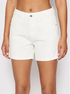 Spodenki damskie - Vero Moda Szorty jeansowe Nineteen 10225506 Biały Loose Fit - grafika 1