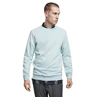 Swetry męskie - Urban Classics Bluza męska Basic Terry Crew sweter, Seablue, XXL, niebieski (Seablue), XXL - grafika 1