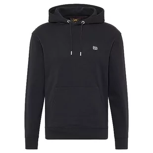 Lee Męska bluza z kapturem Plain Hoodie, czarny, M - Bluzy męskie - miniaturka - grafika 1