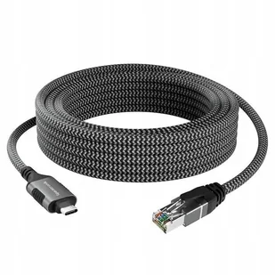 ADAPTER SIECIOWY ETHERNET 1GB/S 8M KARTA SIECIOWA KABEL USB-C DO RJ45 CAT6A - Pozostałe akcesoria sieciowe - miniaturka - grafika 1
