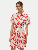 Sukienki - Vero Moda Sukienka koszulowa Dicthe 10303728 Czerwony Regular Fit - miniaturka - grafika 1