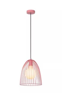 Lucide Macarons 74417/01/66 lampa wisząca zwis 1x40W E27 różowa - Lampy sufitowe - miniaturka - grafika 1