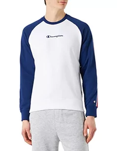 Champion Bluza męska, (Biały/niebieski koledż), XXL - Bluzy męskie - miniaturka - grafika 1