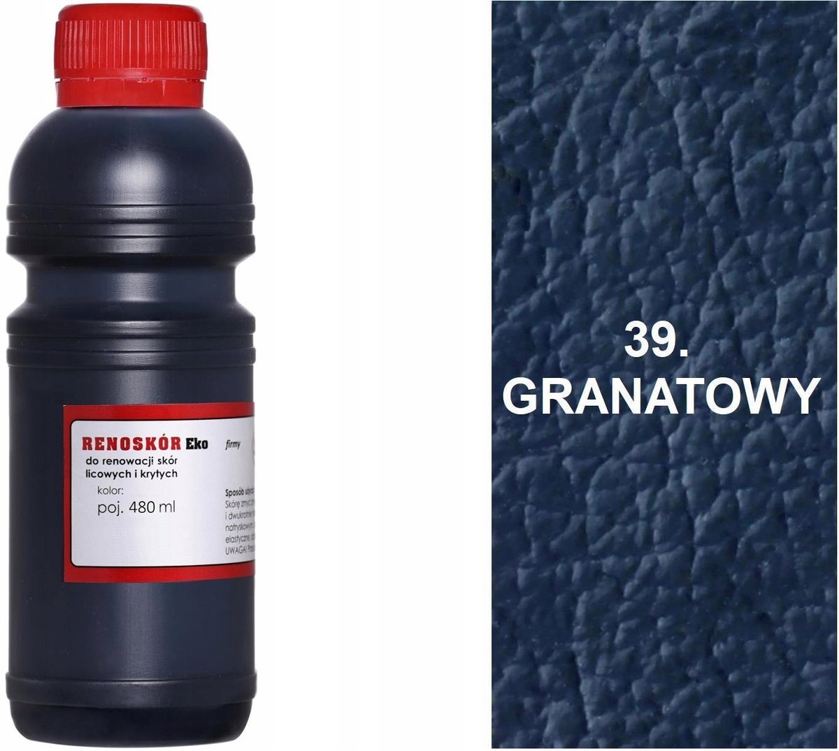 G12-85 GRANATOWY 39 RENOSKÓR FARBA DO SKÓRY RENOWATOR KOLORU LAKIER WILBRA