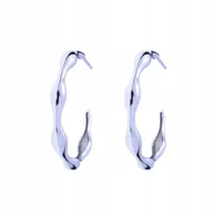 Kolczyki - Srebrne Kolczyki Pół Koła P 925 - miniaturka - grafika 1