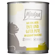Mokra karma dla kotów - MjAMjAM Duo 6 x 800 g - Delikatna kaczka i indyk z dynią na parze - miniaturka - grafika 1