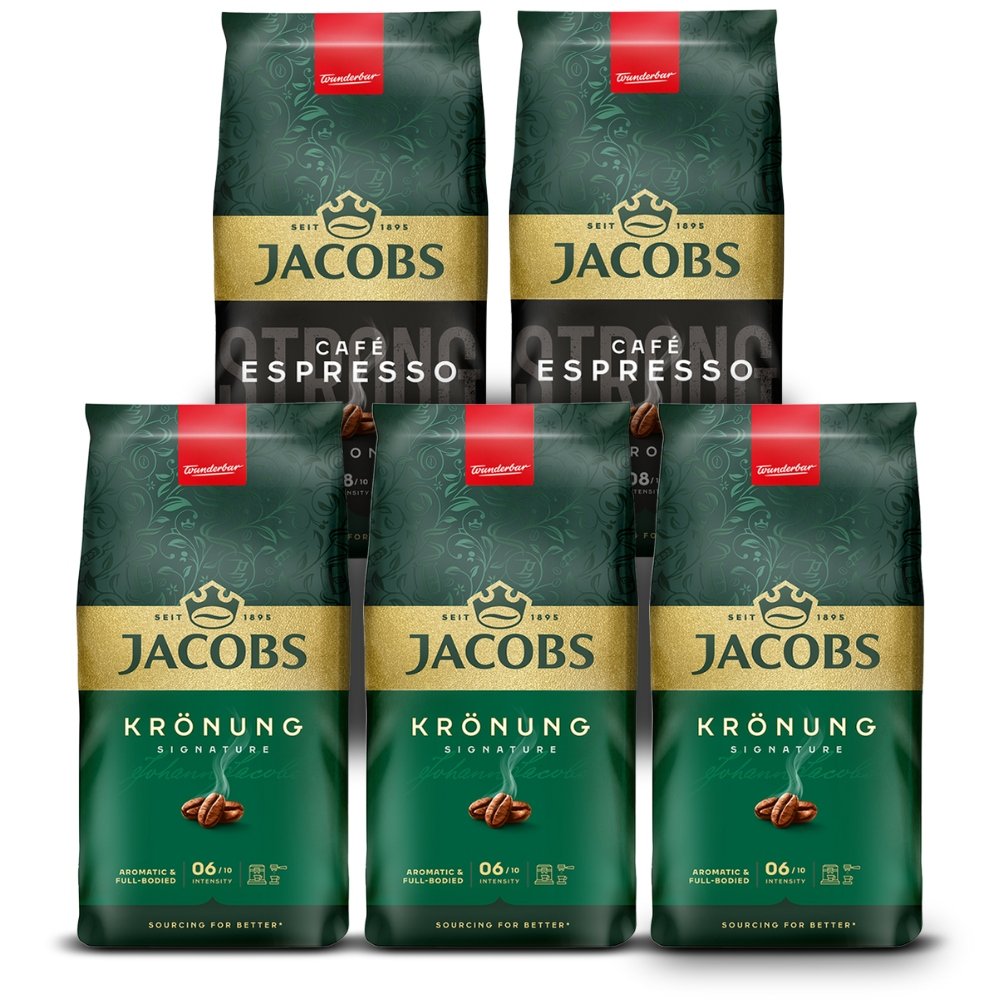 Kawa ziarnista Jacobs 3x Kronung, 2xEspresso Strong 5kg