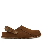 Sandały męskie - Sandały Birkenstock Lutry Premium 1030187 Brązowy - miniaturka - grafika 1