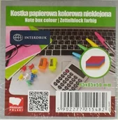 Artykuły biurowe - Interdruk Kostka papierowa kolorowa nieklejona - miniaturka - grafika 1