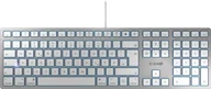 Klawiatury - CHERRY KC 6000 SLIM FOR MAC klawiatura Biuro USB AZERTY Francuski Srebrny JK-1610FR-1 JK-1610FR-1 - miniaturka - grafika 1