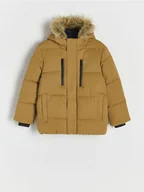 Kurtki i płaszcze dla chłopców - Reserved - Pikowana kurtka z ociepleniem - brązowy - miniaturka - grafika 1