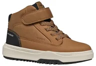 Botki damskie - Geox J Bunshee Boy B Abx, Botki dziecięce, Tobacco Black, 31 EU - miniaturka - grafika 1
