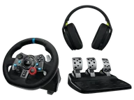 Kontrolery gier na PC - Kierownica LOGITECH G29 Driving Force PS5/PS4/PC + słuchawki G435 - miniaturka - grafika 1