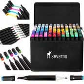 Przybory szkolne - SEVERNO Markery alkoholowe zestaw 80 sztuk MARKERY-80 - miniaturka - grafika 1