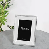 Ramki na zdjęcia - RAMKA NA ZDJĘCIE lustrzana, srebrne diamenty, elegancka 4x6" - miniaturka - grafika 1