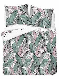 Pościel z mikrofibry 220x200 biała zielona liście 5169 A 30 Light - Pościel Pościel z mikrofibry 220x200 biała zielona liście 5169 A 30 Light - Pościel - miniaturka - grafika 1