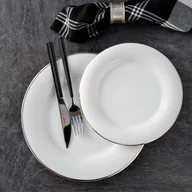 Serwisy obiadowe - Serwis obiadowy na 6 osób porcelanowy PLUS PLATIN - miniaturka - grafika 1
