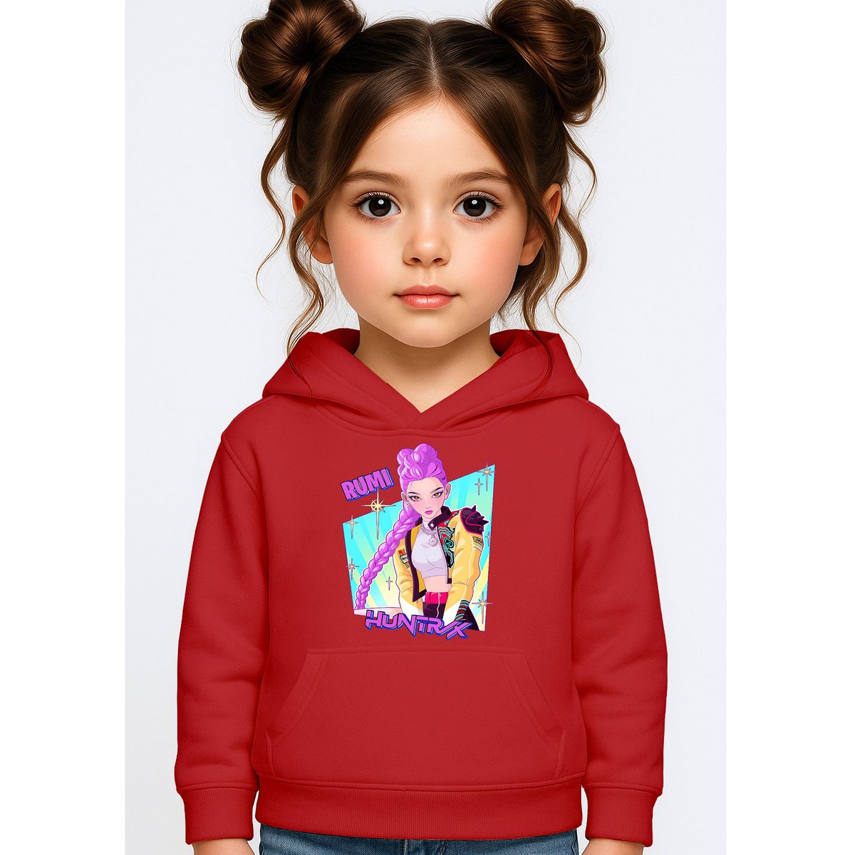 BLUZA DZIECIĘCA HUNTRIX RUMI KPOP 146-152 Z KAPTUREM BAWEŁNIANA JAKOŚĆ