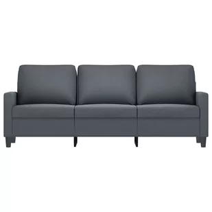 Sofa 3-osobowa, ciemnoszara, 180 cm, obita aksamitem - Sofy i kanapy - miniaturka - grafika 4