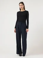 Spodnie damskie - YAS Spodnie "Pimis" w kolorze granatowym - miniaturka - grafika 1