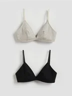 Biustonosze - Reserved - Miekki biustonosz 2 pack - czarny - miniaturka - grafika 1