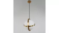 Lampy sufitowe - Lumina Deco Deco NOWOCZESNA LAMPA WISZĄCA BIAŁA SIGNIA D30 LDP 6833-300 (WT+GD) - miniaturka - grafika 1